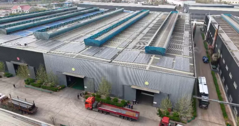 Polyester coated steel coil warehouse ready for construction projects